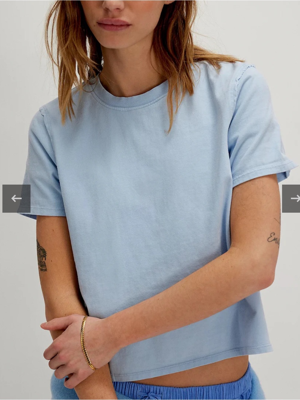 FREE PEOPLE Everyday Tee, Ice water